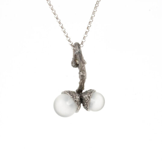 Acorn Necklace with Crystal