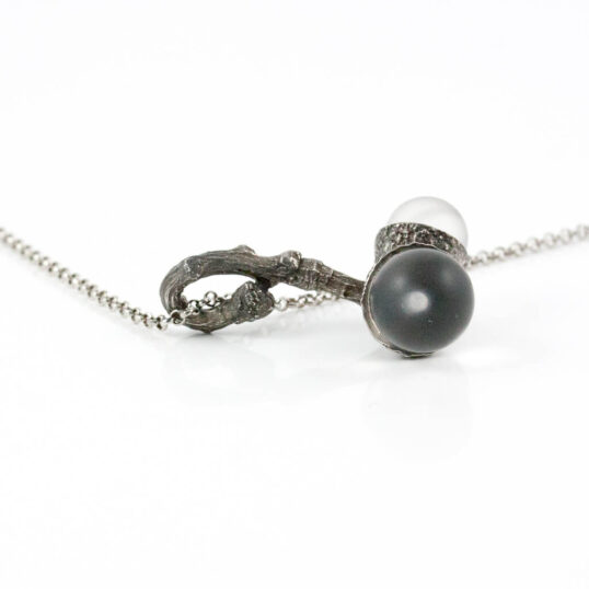 Acorn Necklace with Crystal