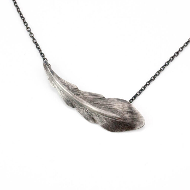 Black Feather Necklace