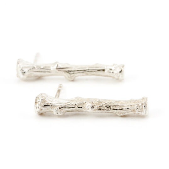 Silver Twig Earrings