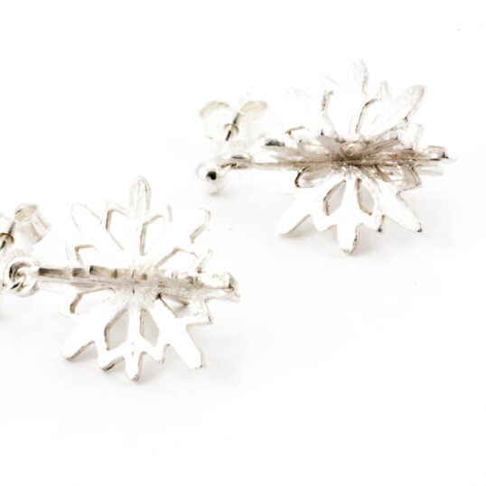 Silver Snowflake Earrings