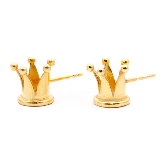 Crown Earrings Gold Plated