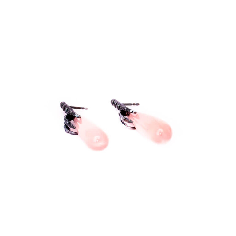 Ravenclaw Earrings with Rose quartz