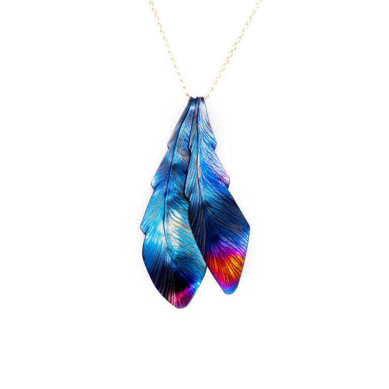 Titanium Feather Necklace