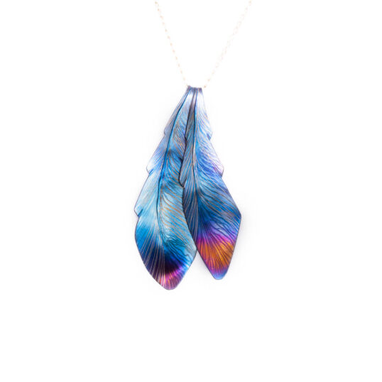 Titanium Feather Necklace