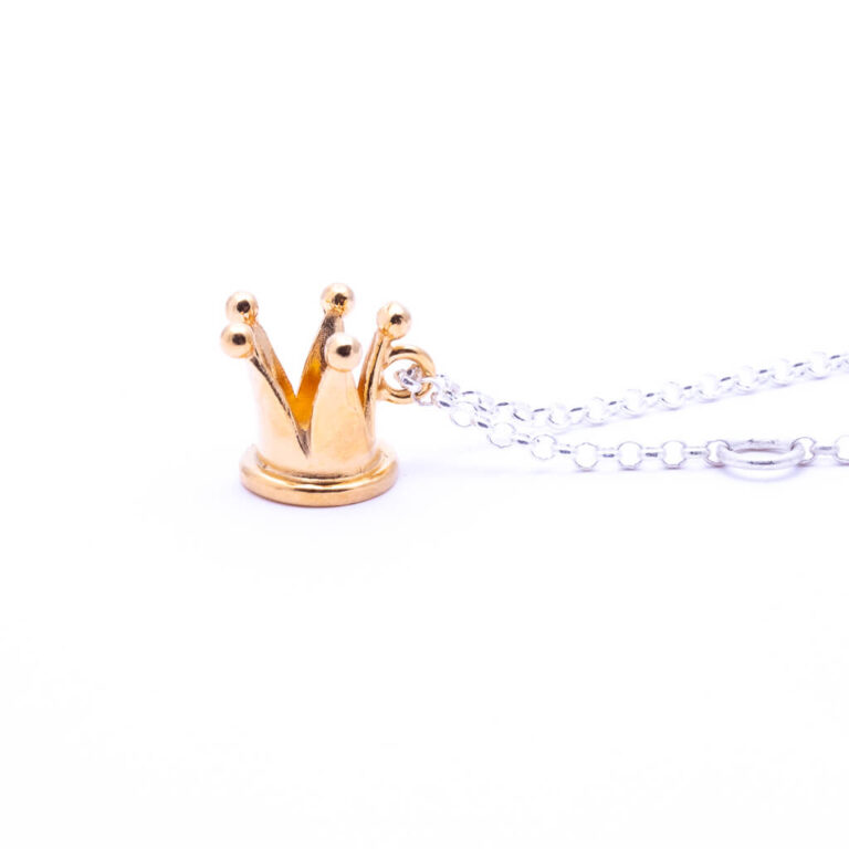 Little Golden Crown Necklace Long