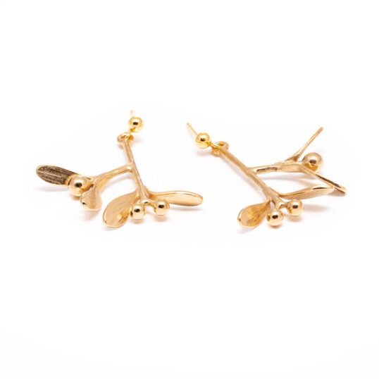 Mistletoe Earrings Goldplated