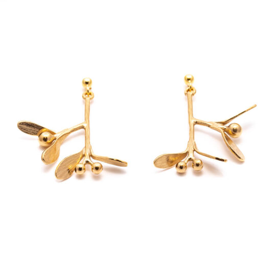 Mistletoe Earrings Goldplated