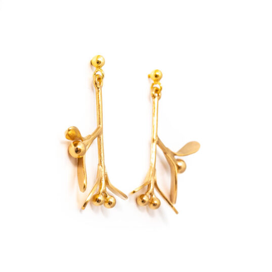 Mistletoe Earrings Goldplated