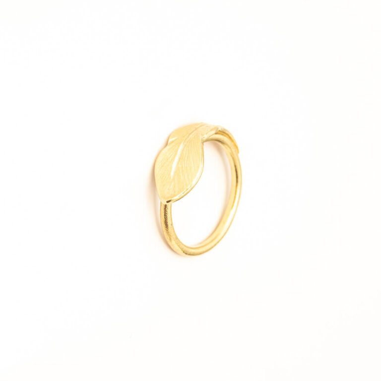 Gold Feather Ring