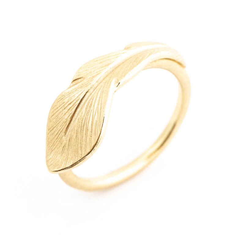 Gold Feather Ring