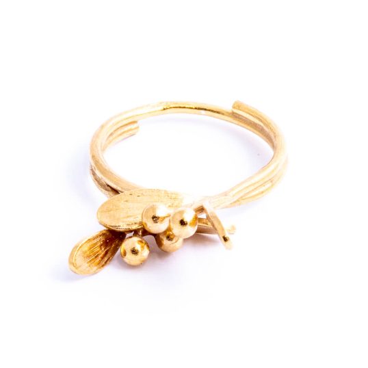 Mistletoe Ring or Pendant goldplated