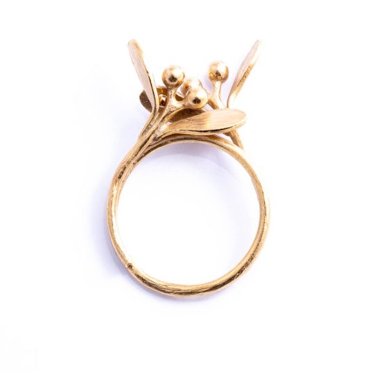 Mistletoe Ring or Pendant goldplated