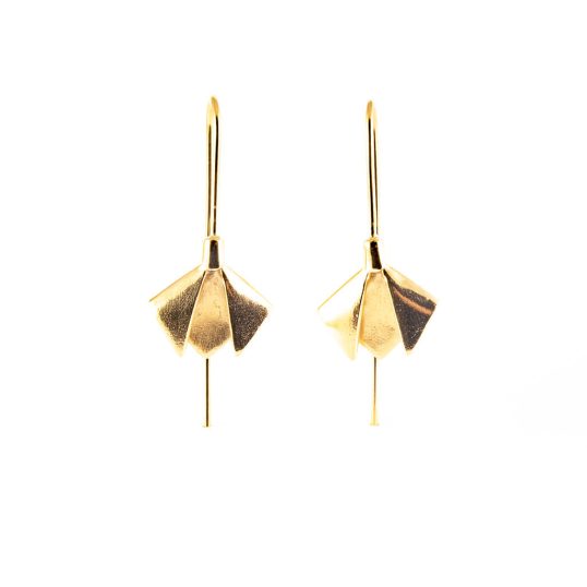 golden snowdrop earrings