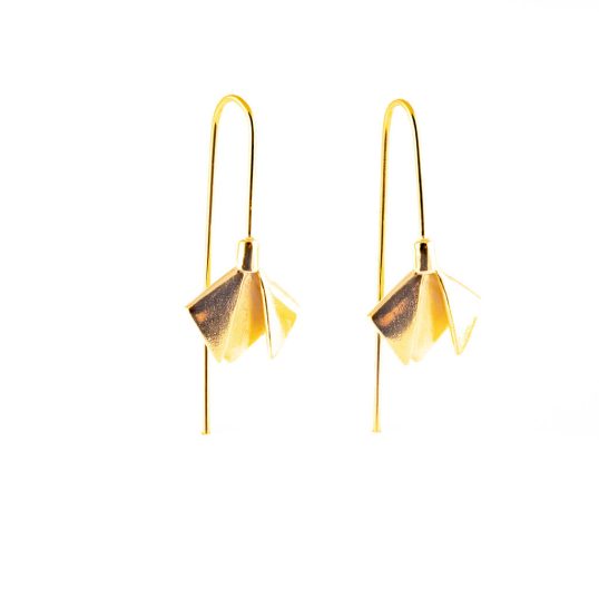 golden snowdrop earrings
